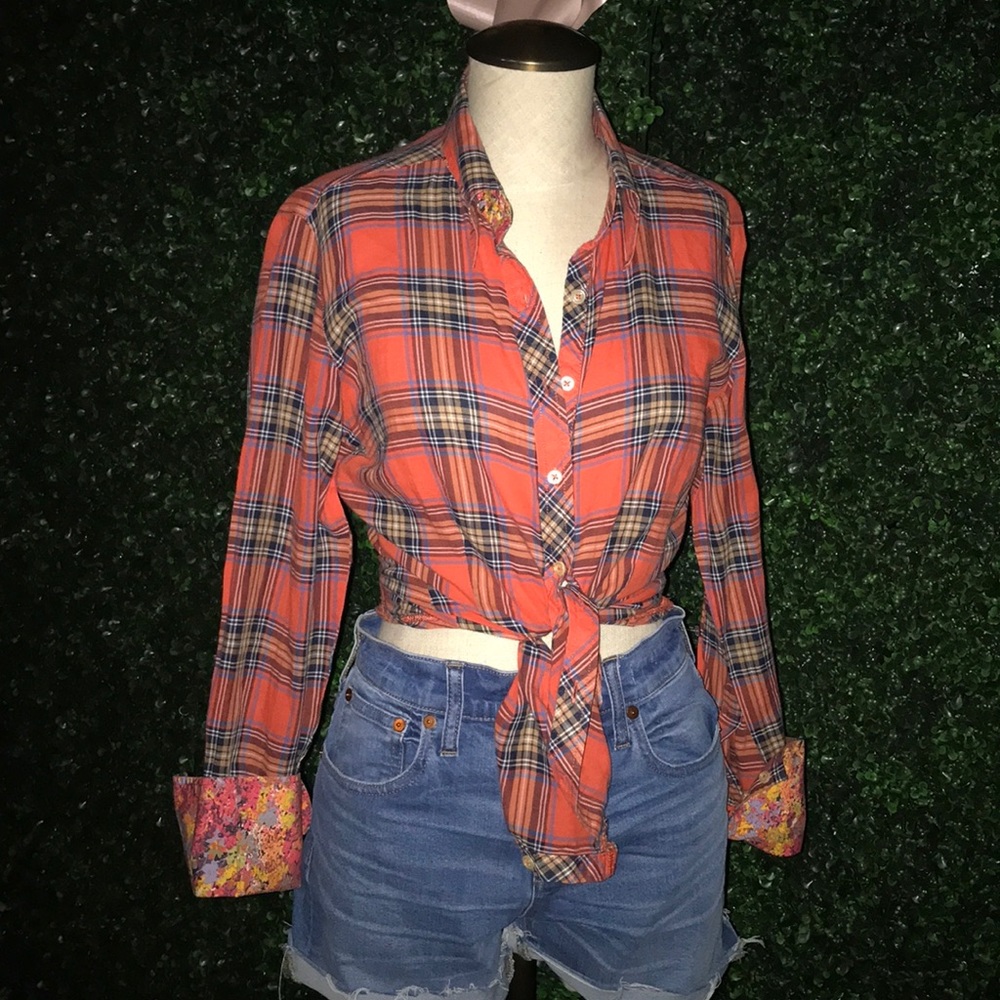 George Roth button down plaid shirt - Picture 2 of 4